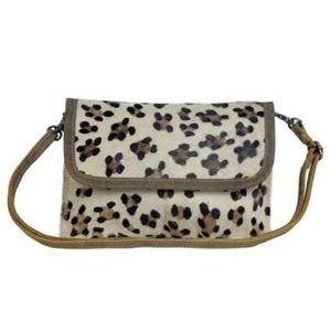 NEW With Tag Myra Cowhide Leopard Purse